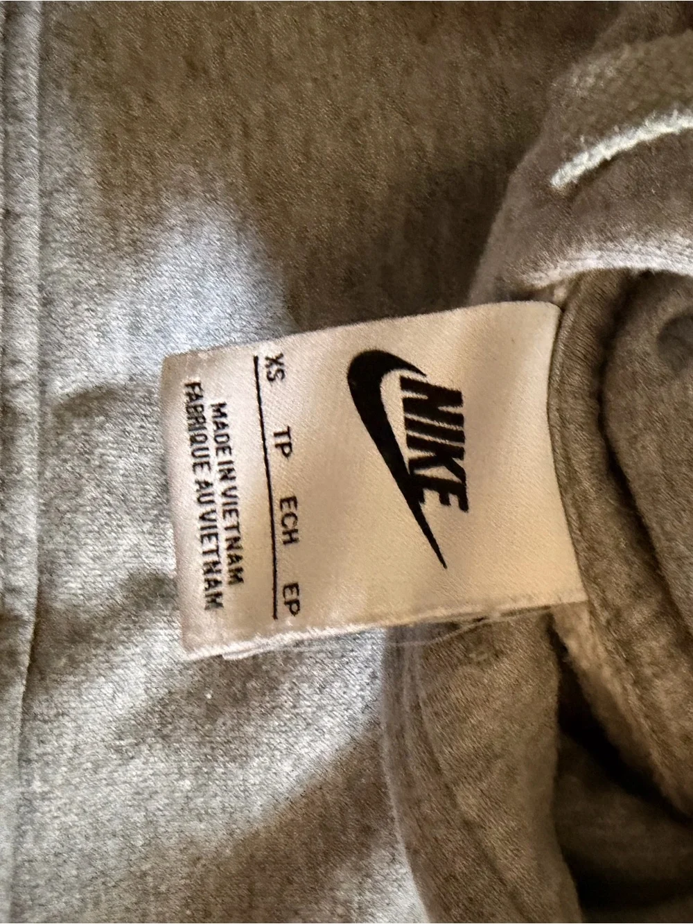 Nike Light Gray Hoodie with Black Swoosh Tag - Picture 2 of 4